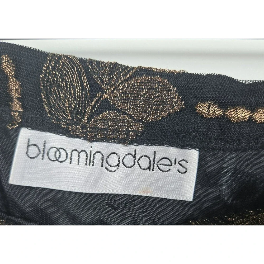 Bloomingdale's Vintage Women's Size 6 Black Copper Pencil Skirt‎